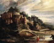 彼得保罗鲁本斯 - Landscape with the Ruins of Mount Palatine in Rome